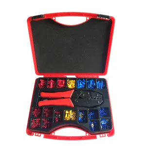 552PC Kit Crimping Terminal, Alat Tangan Kabel Tembaga dengan Tang