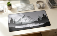 Tapis de bureau gaming en caoutchouc personnalisé, antidérapant, design Kawaii, grande taille 260x210mm, en stock, livraison directe