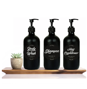 Liquid <span class=keywords><strong>Soap</strong></span> Dispenser Matte Black Dish Sabão e Mão Sabão Bomba de Madeira Garrafa Loção Recipiente Frascos Recarregáveis para Cozinha - Product Image 5