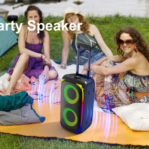 Commercial 30W RMS Single Color Lighting Rolling Wireless Speaker System 2-Mic <strong>Inputs</strong> 5.3 IPX-6 Waterproof Mobile Phone Computer - Product Image 2