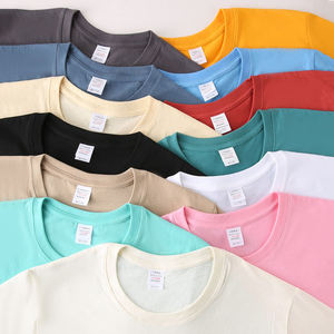 Wholesale Solid Color Casual Short-Sleeved T-Shirt 100% Pure Cotton Sports Undershirt with round Neck <strong>and</strong> Printed <strong>Pattern</strong> - Product Image 1