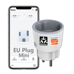 MT-WR01WM Mini Matter Protocol <b>Smart</b> Home Work with Alexa Google Assistant Homekit App EU WiFi <b>Smart</b> Plug <b>Socket</b> - Product Image 1