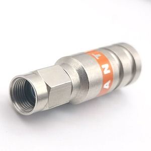 PCT Brass <strong>RF</strong> Coaxial <strong>Compression</strong> RG 11 F Male <strong>Connector</strong> - Product Image 1