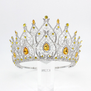 Corona Regolabile Barocca Stile Europeo-Americano per Concorsi di Bellezza Miss World, Tiara Nobile <span class=keywords><strong>da</strong></span> Sposa, <span class=keywords><strong>Regina</strong></span>, Sfilata, Matrimonio, Compleanno - Product Image 6