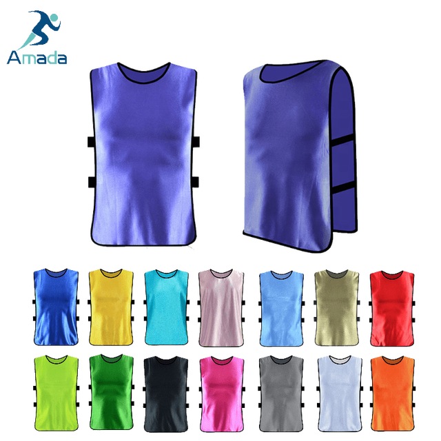 2024 Custom 100% Polyester Soccer Vest Breathable Football Training Bibs Sports Pinnies for Training