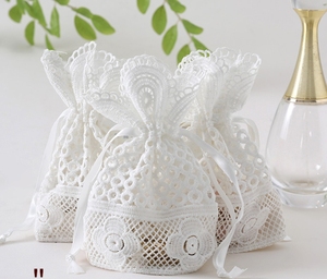 Nhỏ ren trang trí bao bì dây kéo túi đồ trang sức Pouch với logo - Product Image 6