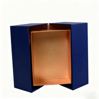 Emballage de style plume en matériaux recyclés pour chocolats de mariage et bijoux, avec fermeture magnétique carrée en relief et double ouverture