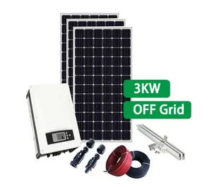 Sistem surya 2KV sistem tenaga surya 4000w, untuk cctv 48 v sistem tenaga surya off grid rumah