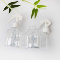 Bouteille de 250ml en plastique PET de couleur transparente de haute qualité avec pulvérisateur à gâchette de couleur blanche pour cosmétiques