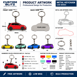 Porte-clés en métal émaillé souple en forme de voiture personnalisés, porte-clés en alliage de zinc pour les amateurs de voitures, fabrication OEM ODM - Product Image 4