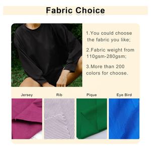 Sudadera corta informal con cuello redondo para mujer, corte holgado, logotipo bordado, respetuoso con el medio ambiente, venta al por mayor, ropa de calle con estampado de hombros caídos - Product Image 2