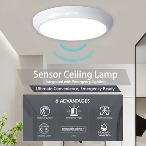 Tuôn ra Trần núi dẫn đèn cảm biến với 3000K 4000K 5000K 3-MÀU pin tùy chọn sao lưu Radar photosensor phát hiện kép - Product Image 4