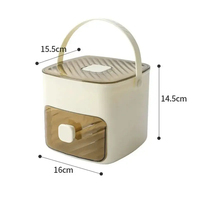 Machine à glaçons réutilisable à 48 compartiments avec système de démoulage à une touche et bac de rangement pour la maison, la cuisine et les fêtes