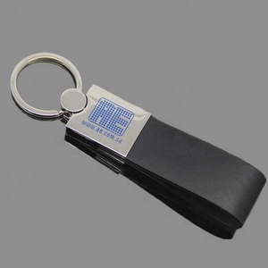Porte-clés vierge promotionnel en gros pour sublimation, porte-clés de luxe en cuir PU, porte-clés en cuir personnalisé avec logo - Product Image 2