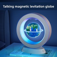 Globe de Lévitation Magnétique DeepSeek avec Lumière Interactive AR Colorée - Ornement Parlant Intelligent Tmall Wizard