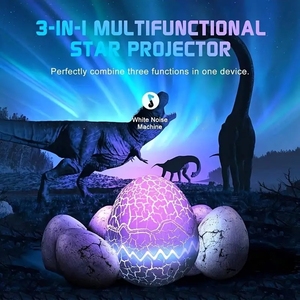 <span class=keywords><strong>Proyector</strong></span> LED de <span class=keywords><strong>cielo</strong></span> <span class=keywords><strong>estrellado</strong></span> con huevo de dinosaurio con Mini altavoz de música BT y luz nocturna de ola Oceánica para habitación de niños y adultos/Decoración de fiesta - Product Image 2