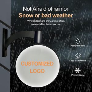 Double-Sided Waterproof LED <b>Light</b> Box 360 Degree Rotation LED Outdoor Projecting Advertising Lightbox <b>Sign</b> for Retail Store - Product Image 4