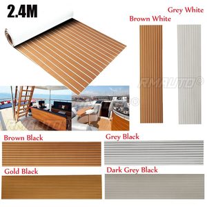 2400MM 2300MM Self-Adhesive <b>Foam</b> Teak Decking <b>EVA</b> <b>Foam</b> Marine Flooring Faux Boat Decking <b>Sheet</b> Accessories Marine Brown Black - Product Image 1