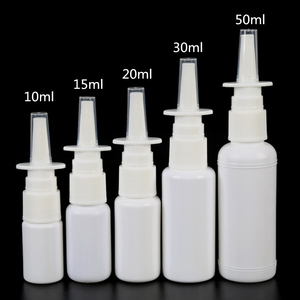 Empty 10Ml 15Ml 20Ml 30Ml 50Mlพลาสติกจมูกสเปรย์ขวดสีขาวคอจมูกสเปรย์ขวดตรงปั๊มSprayer - Product Image 2
