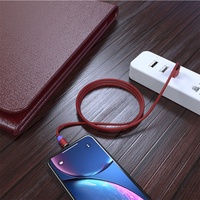 Câble de charge rapide USB Type C magnétique tressé en nylon 3-en-1, câble de synchronisation de données multi-usages pour ordinateur, câble de charge pour téléphone