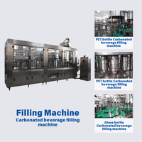 Machine de remplissage de boissons gazeuses monobloc 3 en 1 : rinçage, remplissage et bouchage – Équipement de production pour usine d'embouteillage de sodas et de boissons gazeuses
