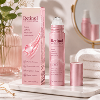 Sérum Contour des Yeux au Rétinol en Roll-on 10ml avec Caféine pour Cernes, Poches et Ridules – Hydratant, Marque Blanche, OEM, ODM, Logo Personnalisé