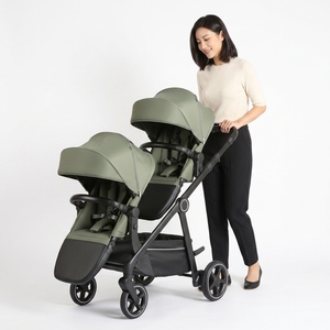Passeggino di Lusso 3-in-1 per Gemelli con Schienale Regolabile con Una Mano - Product Image 2