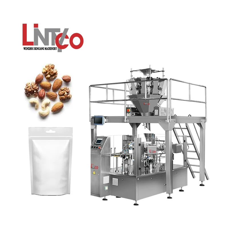 LINTYCO multi-function BenGang prune candied plum standing pouch machine wrapping food packing machinery food packaging machine