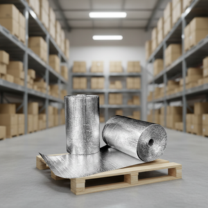 Rollo de aislamiento de lámina tejida de aluminio | Material de barrera térmica reflectante para techo, pared, conducto y protección térmica de edificios - Product Image 3