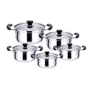 Batterie <span class=keywords><strong>de</strong></span> Cuisine 10 Pièces en Acier Inoxydable pour <span class=keywords><strong>Pot</strong></span> à Soupe, Ensemble <span class=keywords><strong>de</strong></span> Casseroles et Ustensiles <span class=keywords><strong>de</strong></span> Cuisine - Product Image 2
