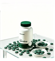Compléments de santé personnalisés OEM pour renforcer l'immunité, poudre de spiruline pure, 60% en vrac, fournie par une usine GMP, en fût.