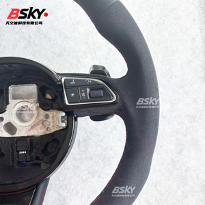 Volante de Cuero de Ante Personalizado, Apto para <span class=keywords><strong>Audi</strong></span> S1 <span class=keywords><strong>S3</strong></span> S4 S5 S6 S7 S8 <span class=keywords><strong>A1</strong></span> A3 A4 A5 A6 A7 B9 B8.5 B8 R8 TT TTRS TTS Q3 Q5 - Product Image 5