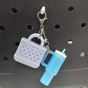 <span class=keywords><strong>Mini</strong></span> bolso <span class=keywords><strong>con</strong></span> <span class=keywords><strong>Mini</strong></span> taza llavero Combo para mujer accesorio de almacenamiento práctico para llaves/bálsamo labial lindo <span class=keywords><strong>encanto</strong></span> para bolso y bolso de mano - Product Image 5