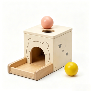 Juguete Educativo de Madera Montessori Personalizable de Fábrica, Fabricante Vietnamita, Caja de Permanencia del Objeto, Juego de Bolas de Madera para Bebés - Product Image 1