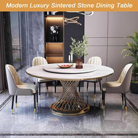 Table ronde et chaises de mariage en marbre pour banquet royal