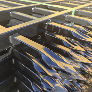 Clôture en aluminium fantaisie facile à assembler Panneaux de clôture en aluminium à dessus plat de 6 pieds <span class=keywords><strong>3</strong></span> rails personnalisés - Product Image 3