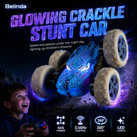 Voitures télécommandées Belinda Crack Dinosaur Stunt RC 2.4G avec lumières LED, voitures RC Drift Crawler pour enfants, jouets cadeaux pour enfants