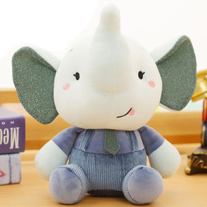 Llavero <span class=keywords><strong>de</strong></span> Peluche <span class=keywords><strong>de</strong></span> Animales <span class=keywords><strong>de</strong></span> Peluche, Ojos Grandes, Orejas Grandes, Lindo, 100% Algodón, Venta Caliente, Dibujos Animados, Negro, Tamaño Real, Bebé, Animales Esponjosos, Elefante - Product Image 5