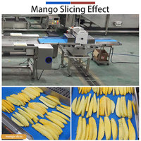 Motorisch aangedreven mango-pitter sorteertafel & snijmachine met 304 roestvrijstalen op maat gemaakte mango-verwerkingslijn