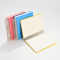 Carnet à spirales imprimé chat mignon B5, couverture en PVC rose, agenda 2026, journal Kawaii, 100 feuilles, cadeau pour filles et étudiantes
