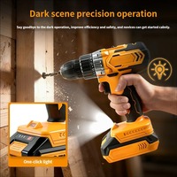 Perceuse sans fil 21V Lithium-Ion sans balais à vitesse variable, batterie 2.0AH, tournevis portable rechargeable, outil de perçage personnalisé OEM
