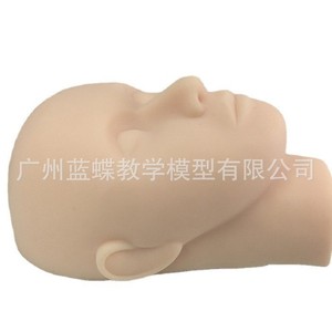 Moule de tête en silicone souple, tête en silicone pour suture cutanée et injection faciale, modèle de guidage pour injection cosmétique et micro-chirurgie plastique. - Product Image 1