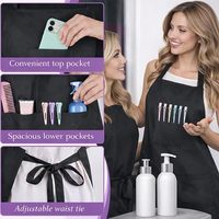 Tabliers classiques sans manches avec logo personnalisé, réglables, pour cuisine, chef, travail, salon, femmes, hommes, uniforme, tablier de barbier noir