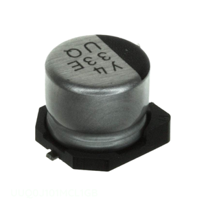 Condensateur de surface UUQ0J101MCL1GB CAP ALUM 100UF 20% 6.3V SMD 100 uF - Product Image 1