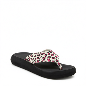 Sandalias de Playa con Plataforma y Estampado de Leopardo, Antideslizantes, Cómodas, para Mujer, para Uso en Exteriores - Product Image 1