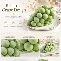 Moule à gâteau mousse et moule à crème glacée en silicone en forme de raisin, personnalisable et réutilisable, pour DIY - Outil de pâtisserie en gros