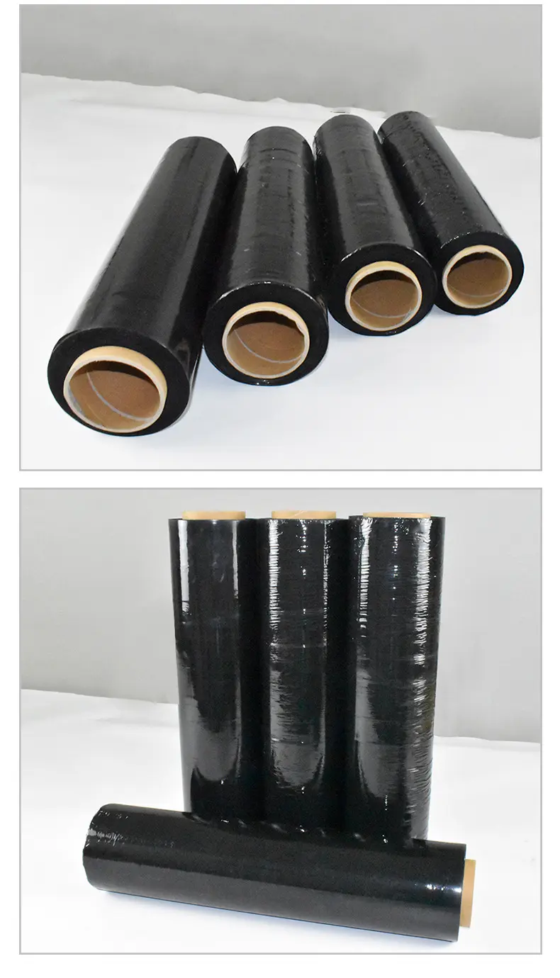 Hochwertige weiche LLDPE schwarze Kunststoff-Dehnfolie feuchtigkeitsdicht und gießprozessiert für Haushalt und maschinellen Gebrauch