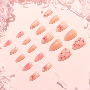 Handmade Salon Acrylic Short Press on Nails <strong>French</strong> Wholesale High Quality 24 pcs Nail Press on <strong>Manicure</strong> <strong>set</strong> Includes Nail Glue - Product Image 3