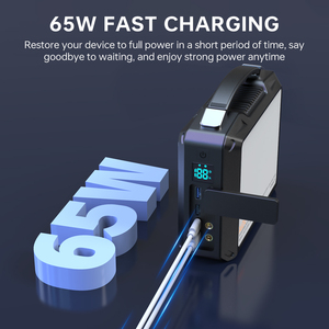 ES936 <span class=keywords><strong>PRO</strong></span> MAX dual DC ธนาคารพลังงานแสงอาทิตย์60W พอร์ตชาร์จ65W ชาร์จเร็<span class=keywords><strong>ว</strong></span>100000mAh สำหรับบ้านพลังงานฉุกเฉิน - Product Image 2