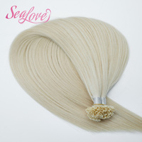 Extensions de cheveux humains à pointe en U, kératine pré-collée, cuticules alignées, kératine Remy, lisses